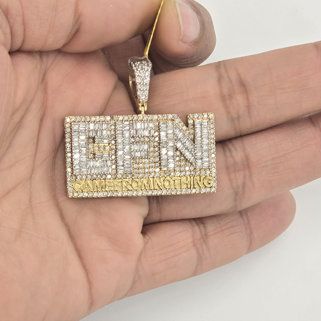 Real Diamond 10kt Gold Cfn Pendant